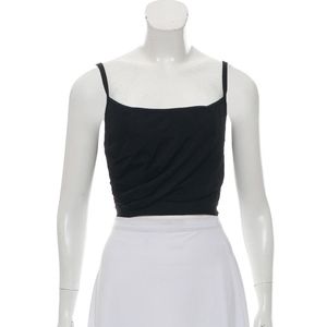 HERVE LEGER Sleeveless Black Crop Top